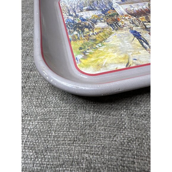 Vintage 1987 Westward Ho! Metal Serving Tray By Leslie Cope - Picture 5 of 11